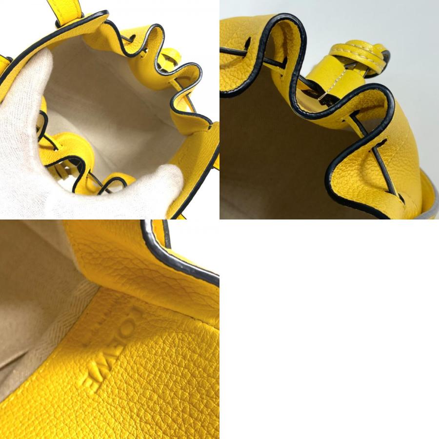 新品同様 LOEWE ロエベ ハンモック ミニ 2WAY ショルダーバッグ 斜め掛け カバン ドローストリング ハンドバッグ イエロー 【中古】 | LOEWE | 09