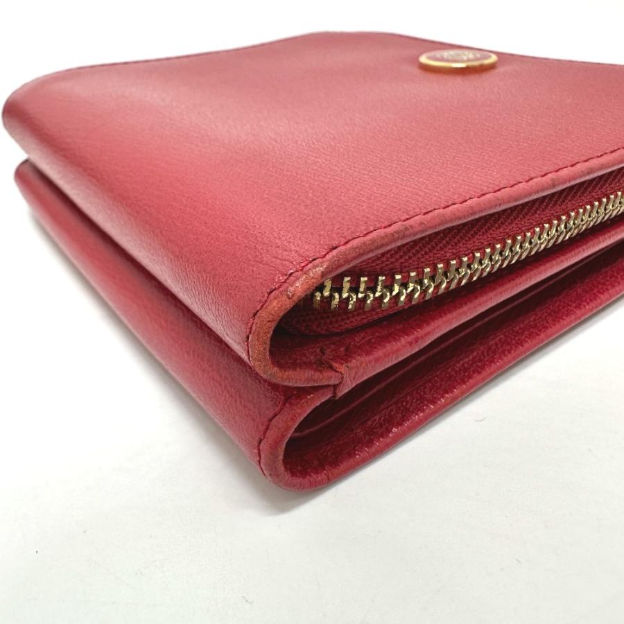 LOEWE ロエベ ロゴ 2つ折り財布 レッド レディース【中古】 | LOEWE | 06
