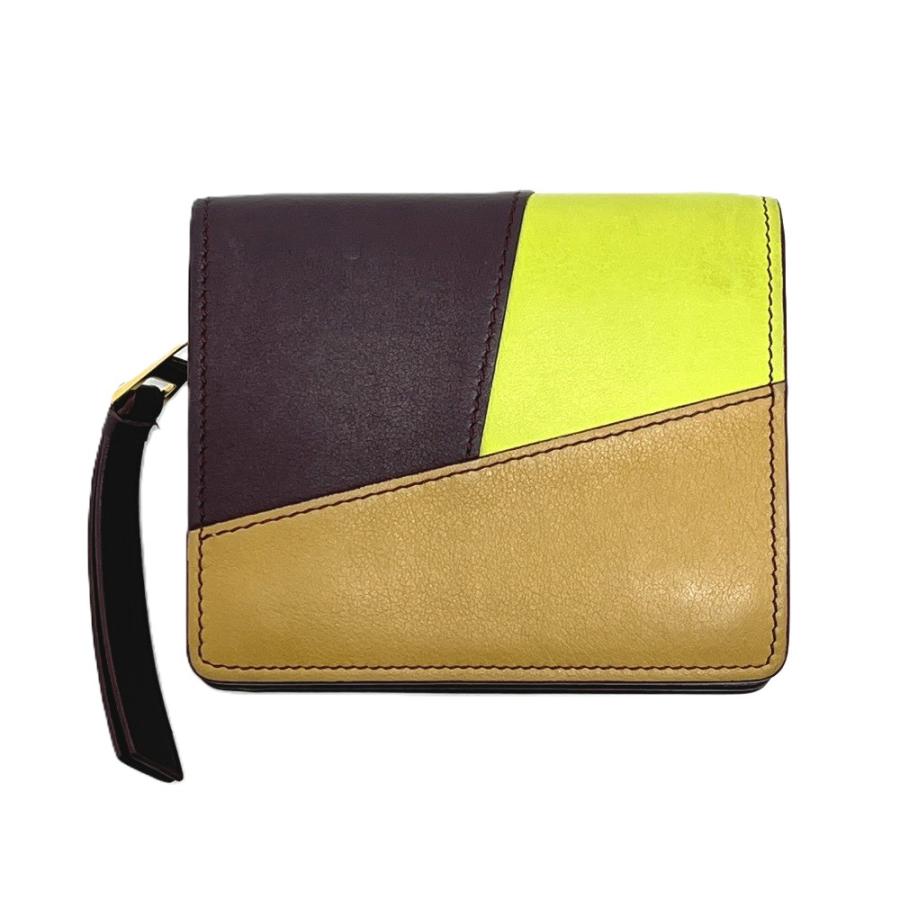 LOEWE ロエベ C510Z41X01 パズル コンパクト ジップウォレット ミニ財布 折りたたみ財布 2つ折り財布 マルチカラー レディース【中古】 | LOEWE | 01