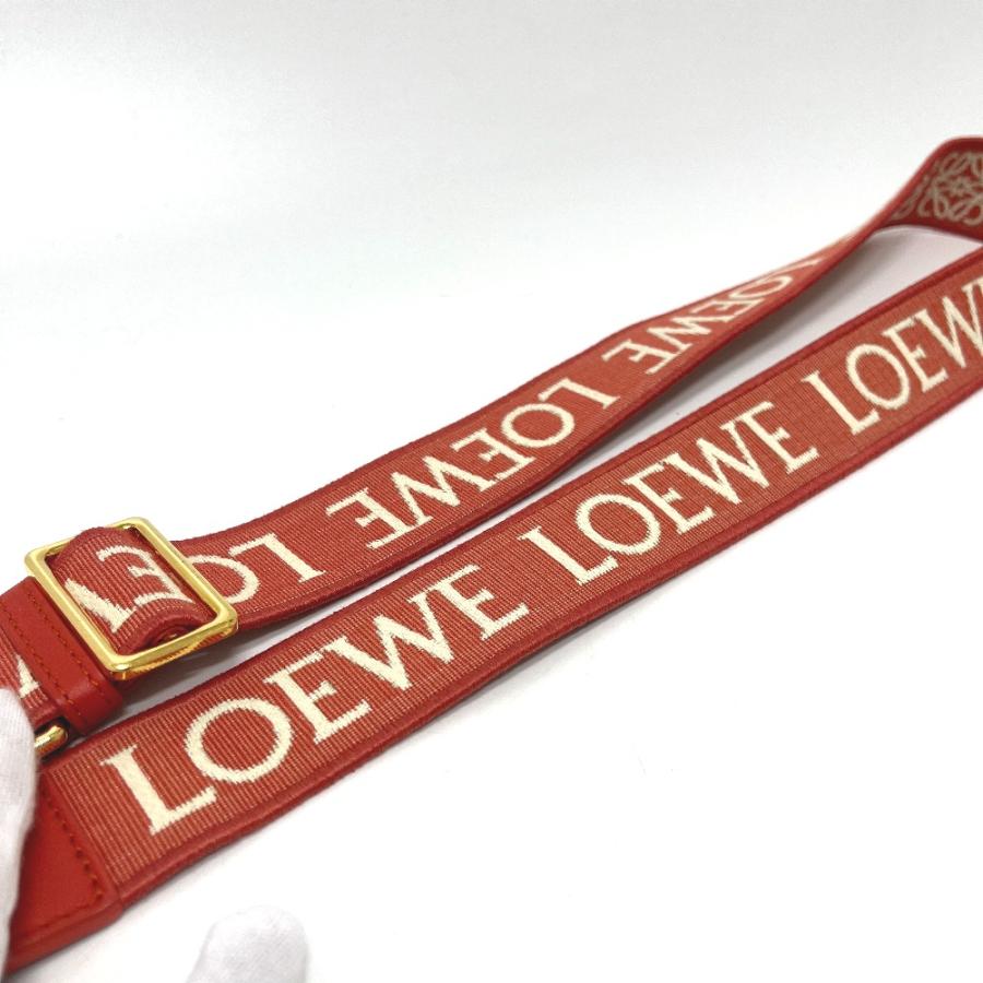 LOEWE ロエベ アナグラム ジャガードロゴ 調節可能 カバンショルダーストラップ ショルダーストラップ オレンジ レディース【中古】 | LOEWE | 03