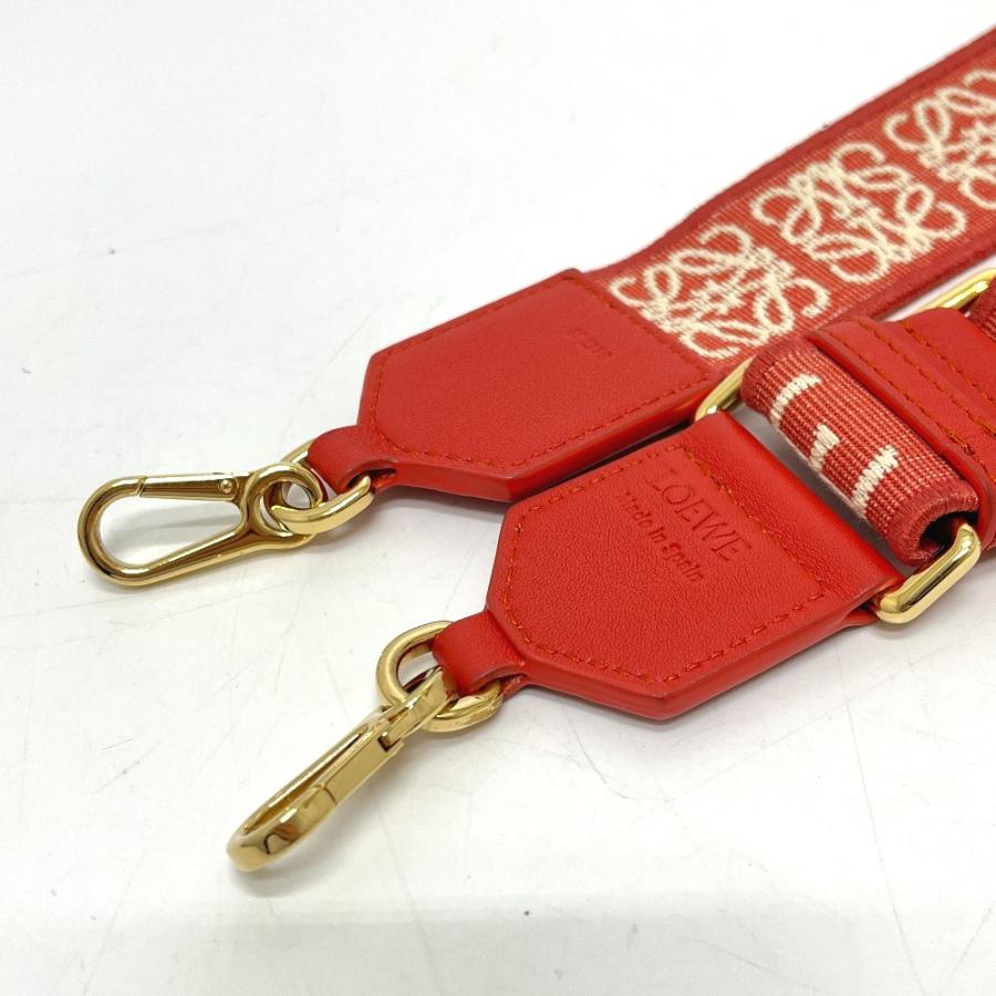 LOEWE ロエベ アナグラム ジャガードロゴ 調節可能 カバンショルダーストラップ ショルダーストラップ オレンジ レディース【中古】 | LOEWE | 05