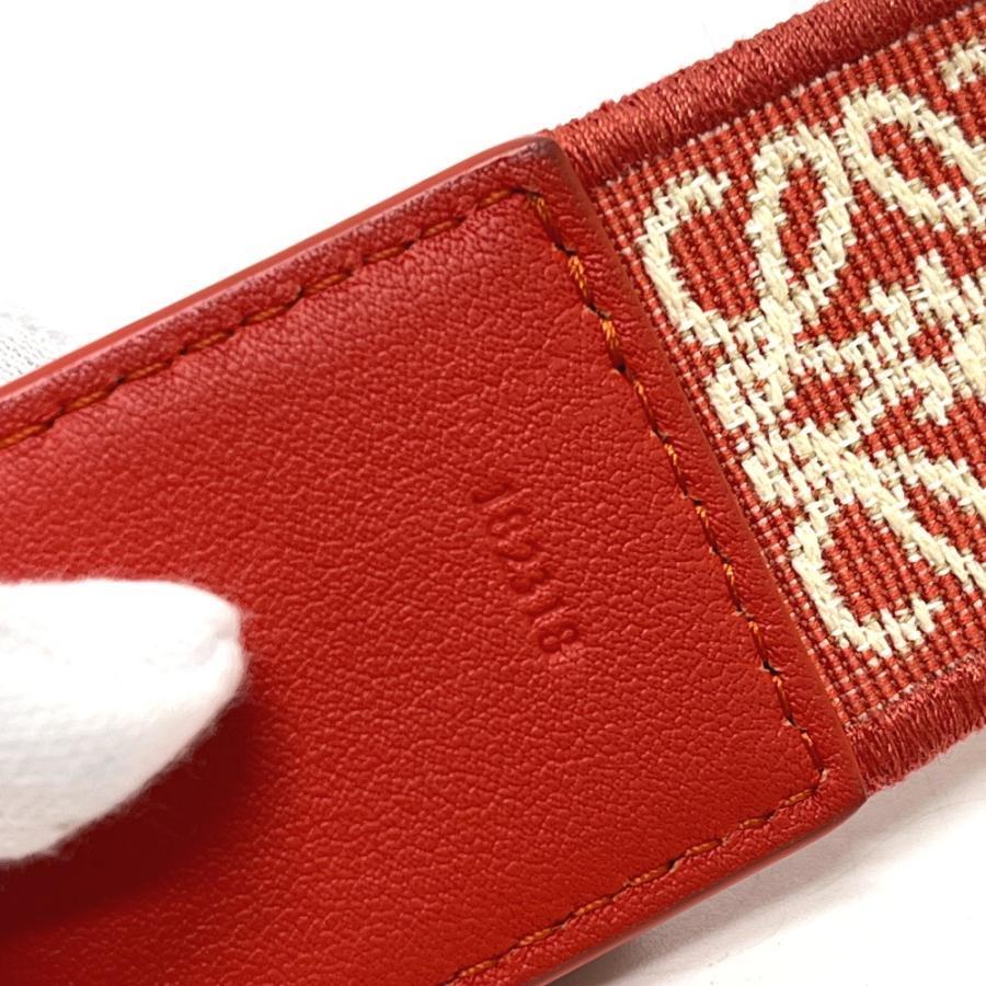 LOEWE ロエベ アナグラム ジャガードロゴ 調節可能 カバンショルダーストラップ ショルダーストラップ オレンジ レディース【中古】 | LOEWE | 07