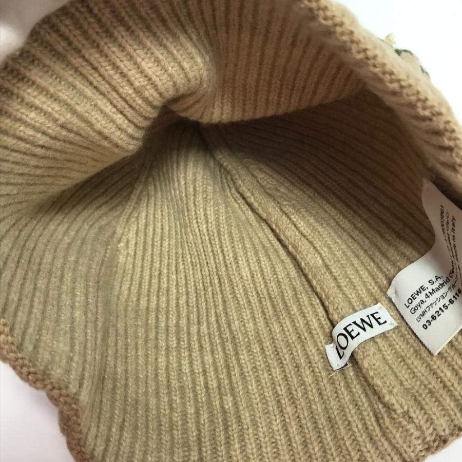 LOEWE ロエベ アナグラムロゴ ビーニー 帽子 ニット帽 ニットキャップ ニット帽 ベージュ レディース【中古】 | LOEWE | 07