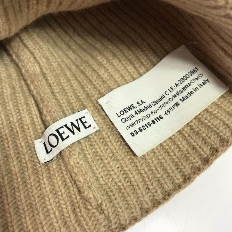 LOEWE ロエベ アナグラムロゴ ビーニー 帽子 ニット帽 ニットキャップ ニット帽 ベージュ レディース【中古】 | LOEWE | 08