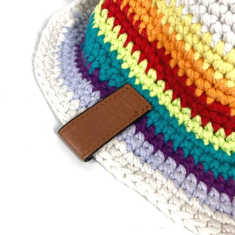 LOEWE ロエベ レインボー ロゴ ハット帽 帽子 バケットハット ボブハット ニット ハット マルチカラー レディース【中古】 | LOEWE | 01