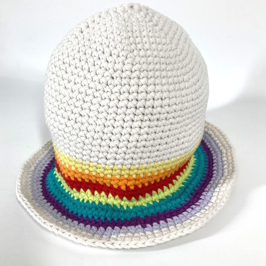 LOEWE ロエベ レインボー ロゴ ハット帽 帽子 バケットハット ボブハット ニット ハット マルチカラー レディース【中古】 | LOEWE | 03