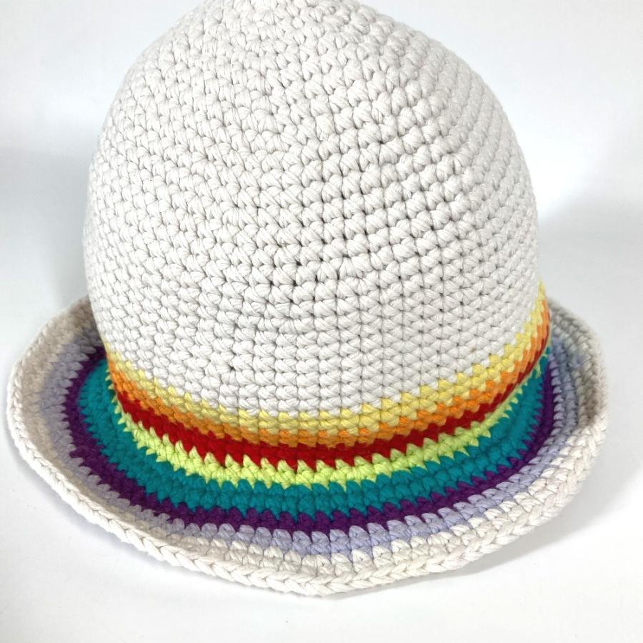 LOEWE ロエベ レインボー ロゴ ハット帽 帽子 バケットハット ボブハット ニット ハット マルチカラー レディース【中古】 | LOEWE | 04