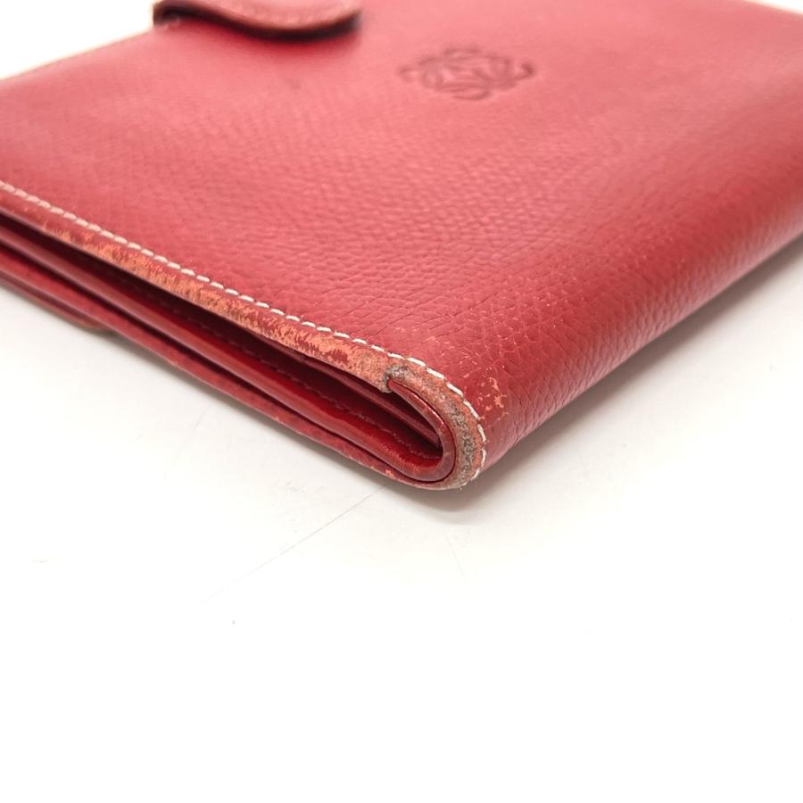 LOEWE ロエベ アナグラム 財布 ウォレット コンパクトウォレット 2つ折り財布 レッド レディース【中古】 | LOEWE | 05