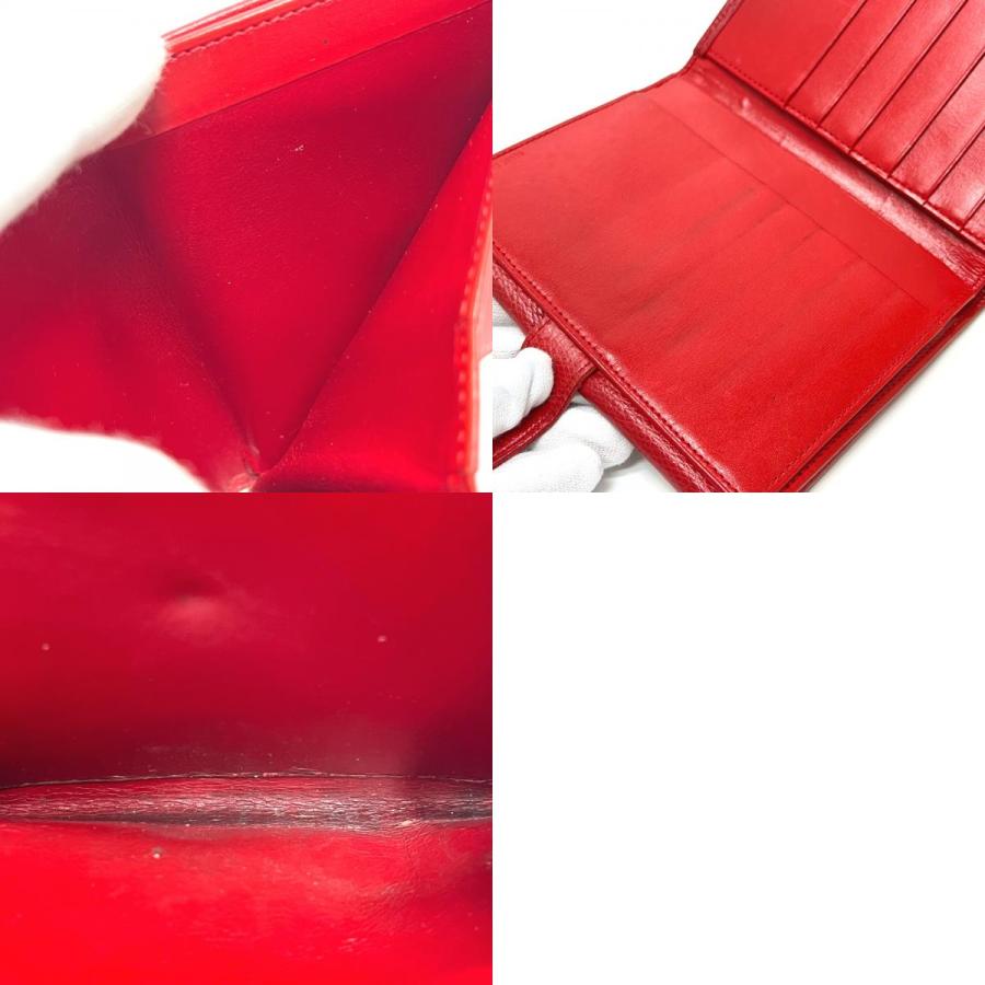 LOEWE ロエベ アナグラム 財布 ウォレット コンパクトウォレット 2つ折り財布 レッド レディース【中古】 | LOEWE | 09