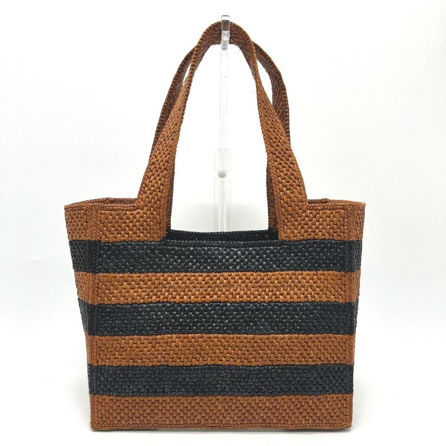 未使用 LOEWE ロエベ フォント ミディアム ストライプ 2WAY かごバッグ カバン バッグ トートバッグ ブラック レディース【中古】 | LOEWE | 01