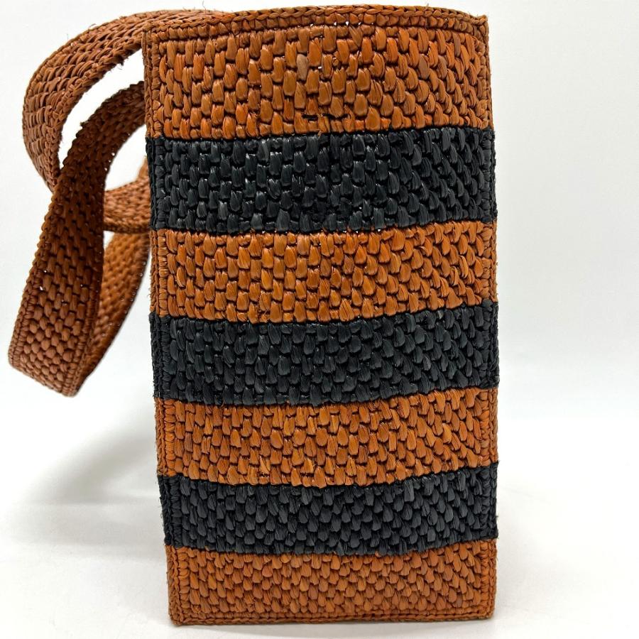 未使用 LOEWE ロエベ フォント ミディアム ストライプ 2WAY かごバッグ カバン バッグ トートバッグ ブラック レディース【中古】 | LOEWE | 02