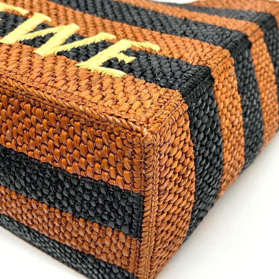 未使用 LOEWE ロエベ フォント ミディアム ストライプ 2WAY かごバッグ カバン バッグ トートバッグ ブラック レディース【中古】 | LOEWE | 06