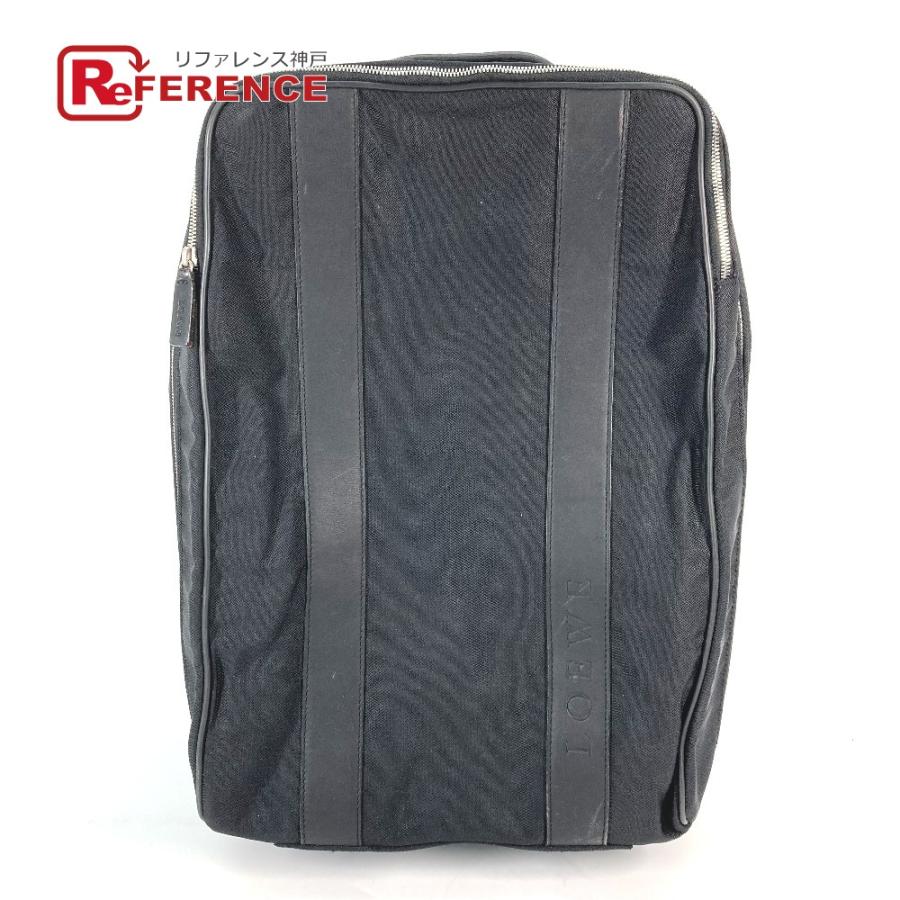 LOEWE ロエベ アナグラム スーツケース ロゴ トラベルバッグ  カバン 2輪 キャリーバッグ ブラック メンズ【中古】 | LOEWE