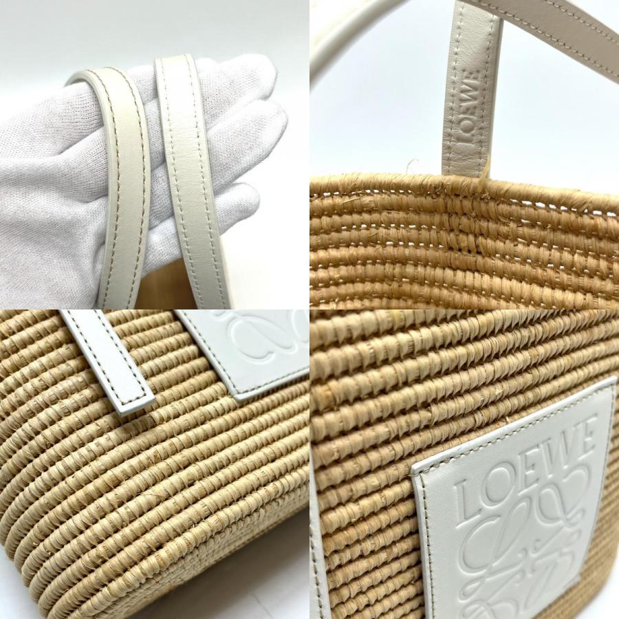 未使用 LOEWE ロエベ A223099 スモール スクエア バスケットバッグ かごバッグ カバン バッグ トートバッグ ベージュ レディース【中古】 | LOEWE | 07