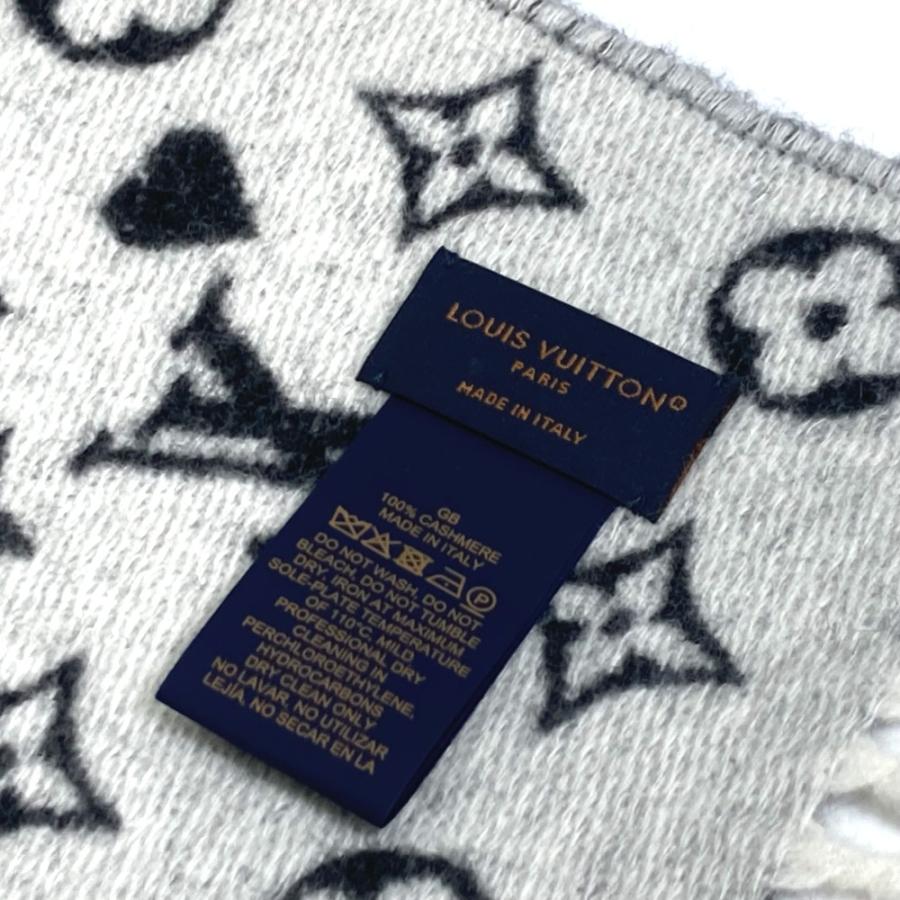 LOUIS VUITTON ルイヴィトン MP2907 モノグラム ハート エシャルプ・ゲーム・オン フリンジ マフラー カシミヤ グレー メンズ【中古】美品 | LOUIS VUITTON | 04