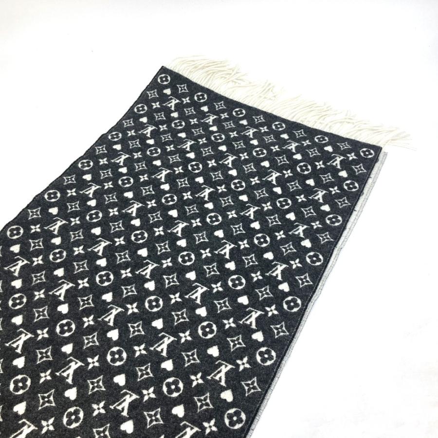 LOUIS VUITTON ルイヴィトン MP2907 モノグラム ハート エシャルプ・ゲーム・オン フリンジ マフラー カシミヤ グレー メンズ【中古】美品 | LOUIS VUITTON | 07