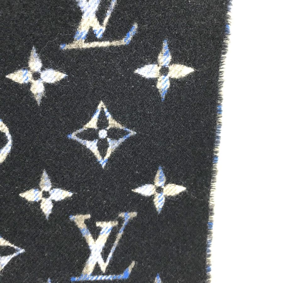 美品 LOUIS VUITTON ルイヴィトン M71348 マフラー ・モノグラムグラディエントタータン フリンジ マフラー ブルー メンズ【中古】 | LOUIS VUITTON | 06