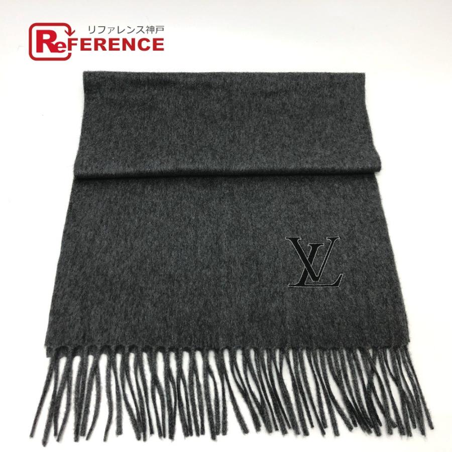 未使用 LOUIS VUITTON ルイヴィトン 不明 LV ストール ロゴ マフラー グレー メンズ【中古】 | LOUIS VUITTON