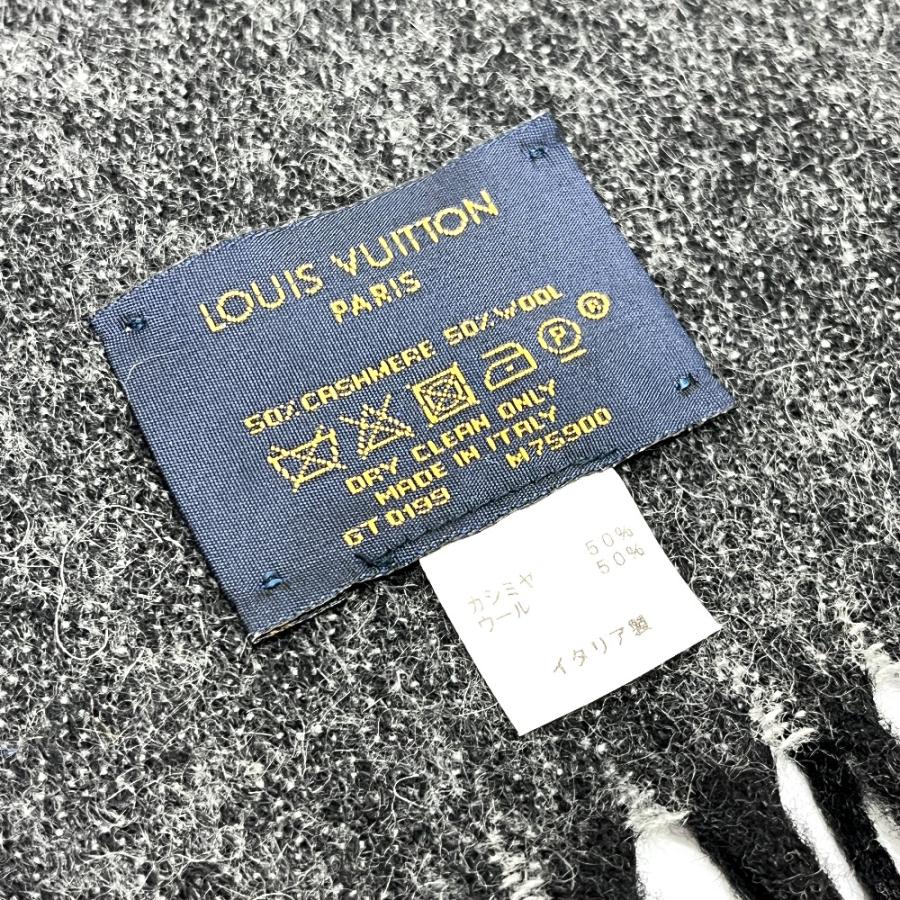 LOUIS VUITTON ルイヴィトン M75900 エシャルプ・モノグラム グラディエント アパレル小物  マフラー ブラック レディース【中古】 | LOUIS VUITTON | 08
