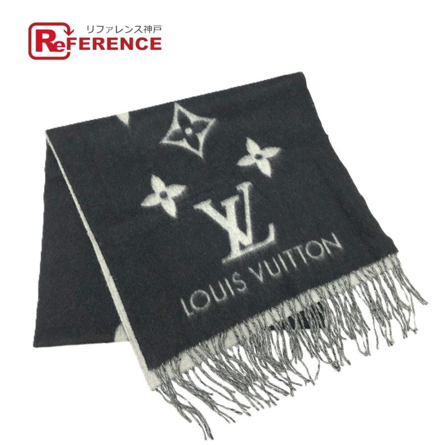 LOUIS VUITTON ルイヴィトン M71040 モノグラム レイキャビック 防寒具 ストール ショール マフラー ブラック レディース【中古】 | LOUIS VUITTON