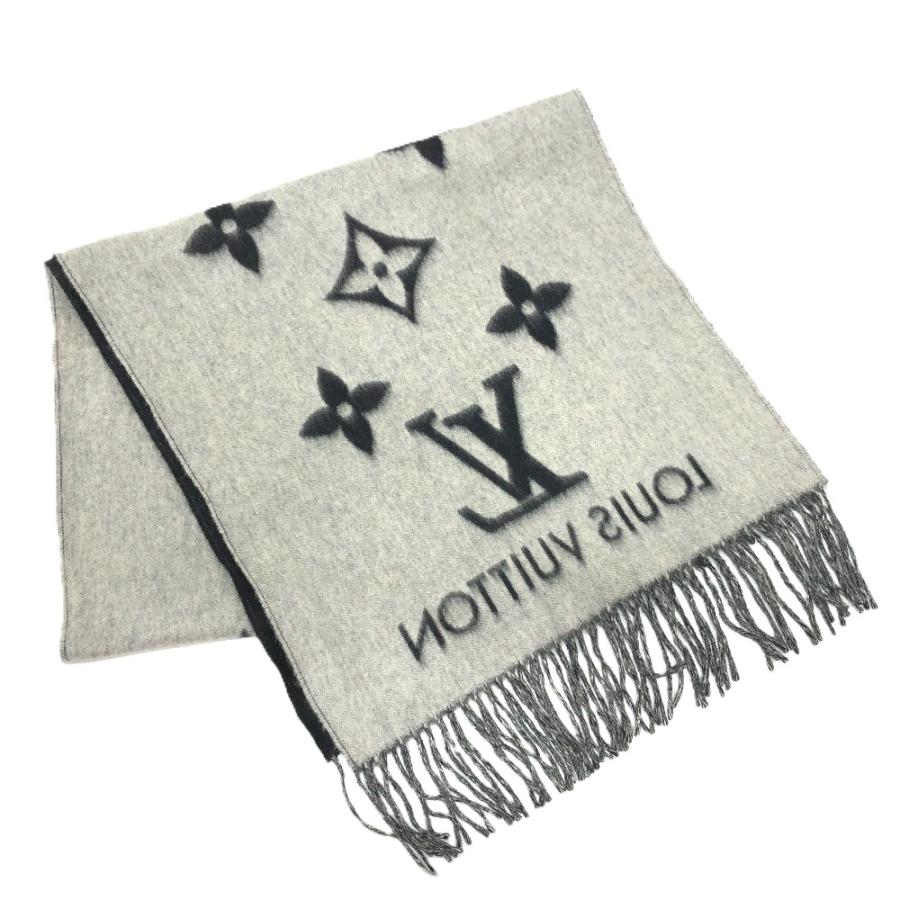 LOUIS VUITTON ルイヴィトン M71040 モノグラム レイキャビック 防寒具 ストール ショール マフラー ブラック レディース【中古】 | LOUIS VUITTON | 01