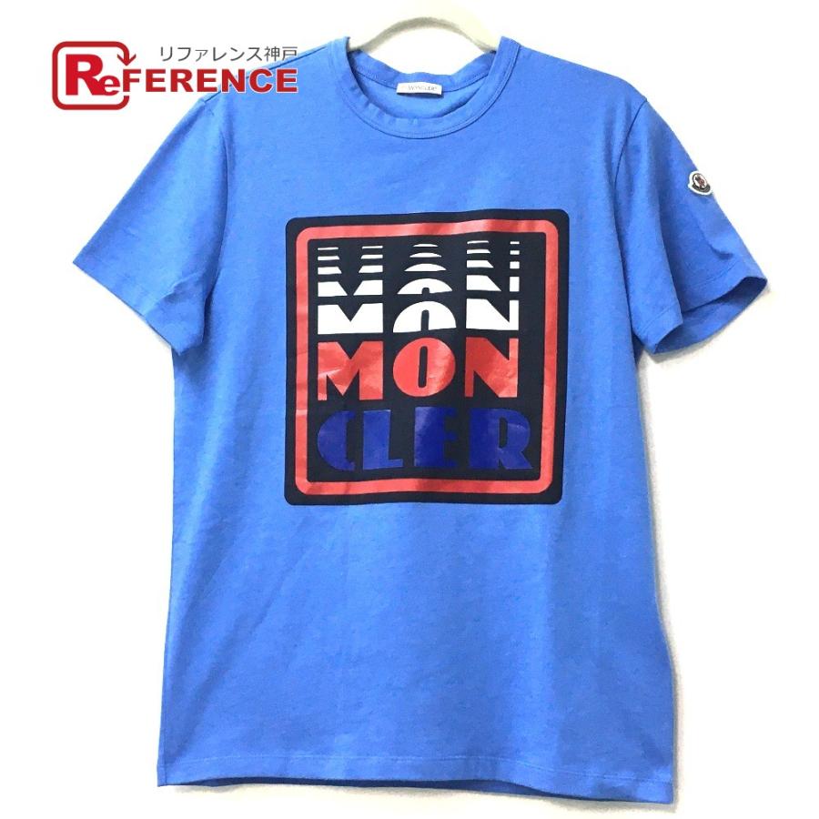 未使用 MONCLER モンクレール 0918C710108390T マグリア アパレル プリント 日本未入荷カラー 半袖Ｔシャツ ブルー レディース【中古】 | MONCLER