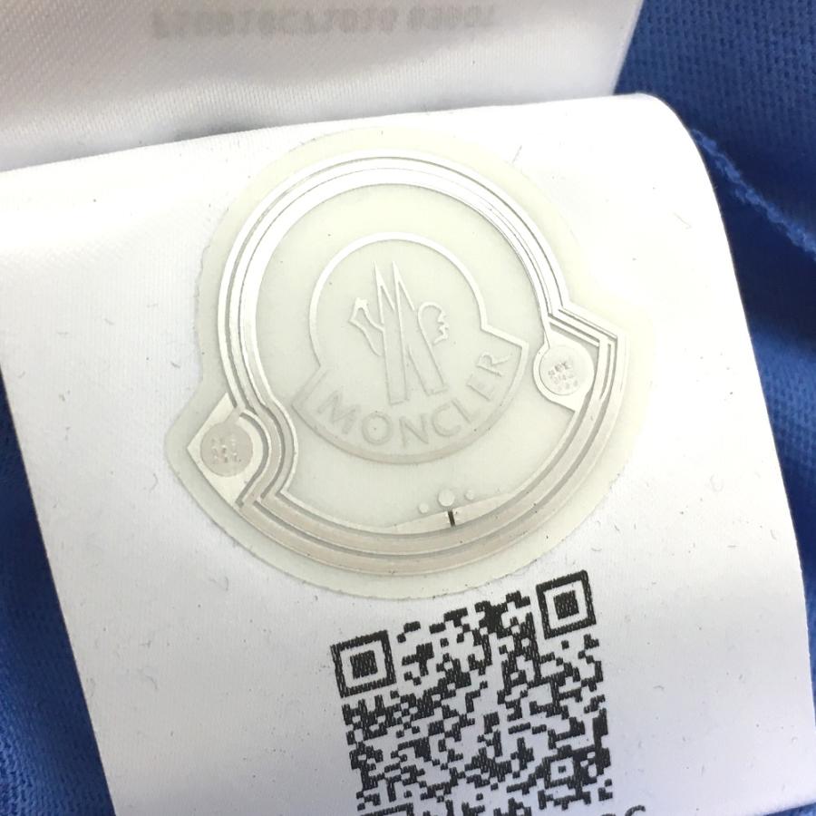 未使用 MONCLER モンクレール 0918C710108390T マグリア アパレル プリント 日本未入荷カラー 半袖Ｔシャツ ブルー レディース【中古】 | MONCLER | 07