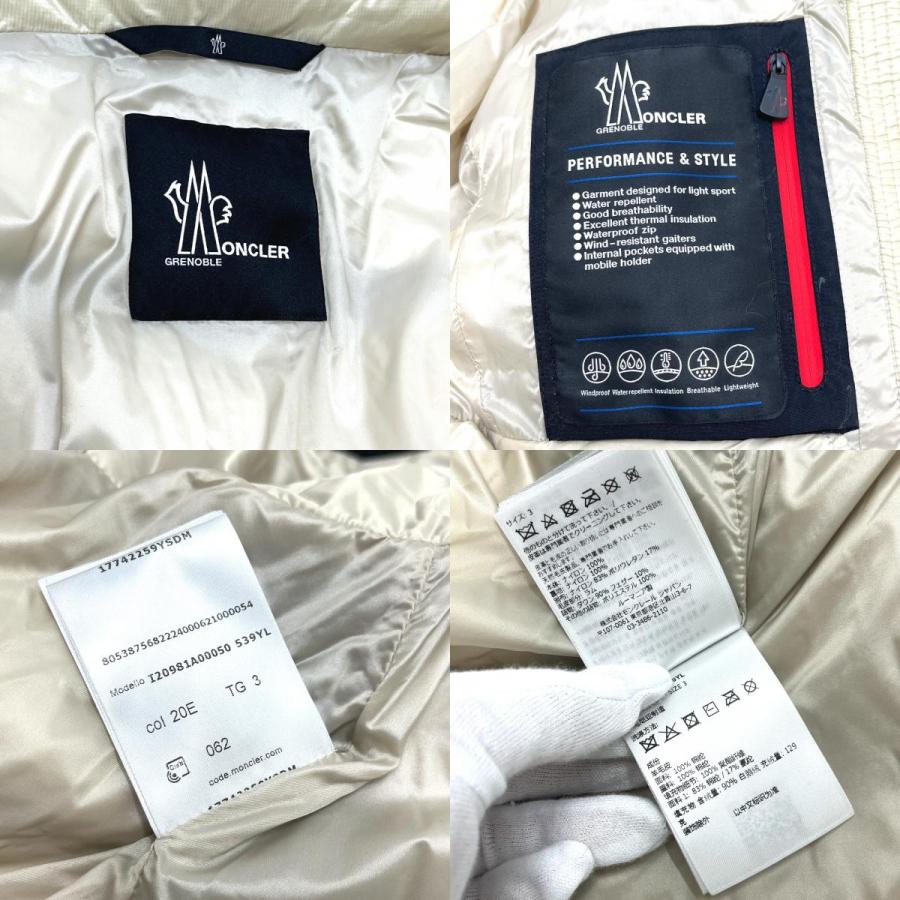 MONCLER モンクレール I20981A00050 539YL BERNIN ベルニン パデッド アパレル ダウン アウター ダウンジャケット 20E ベージュ 【中古】の画像
