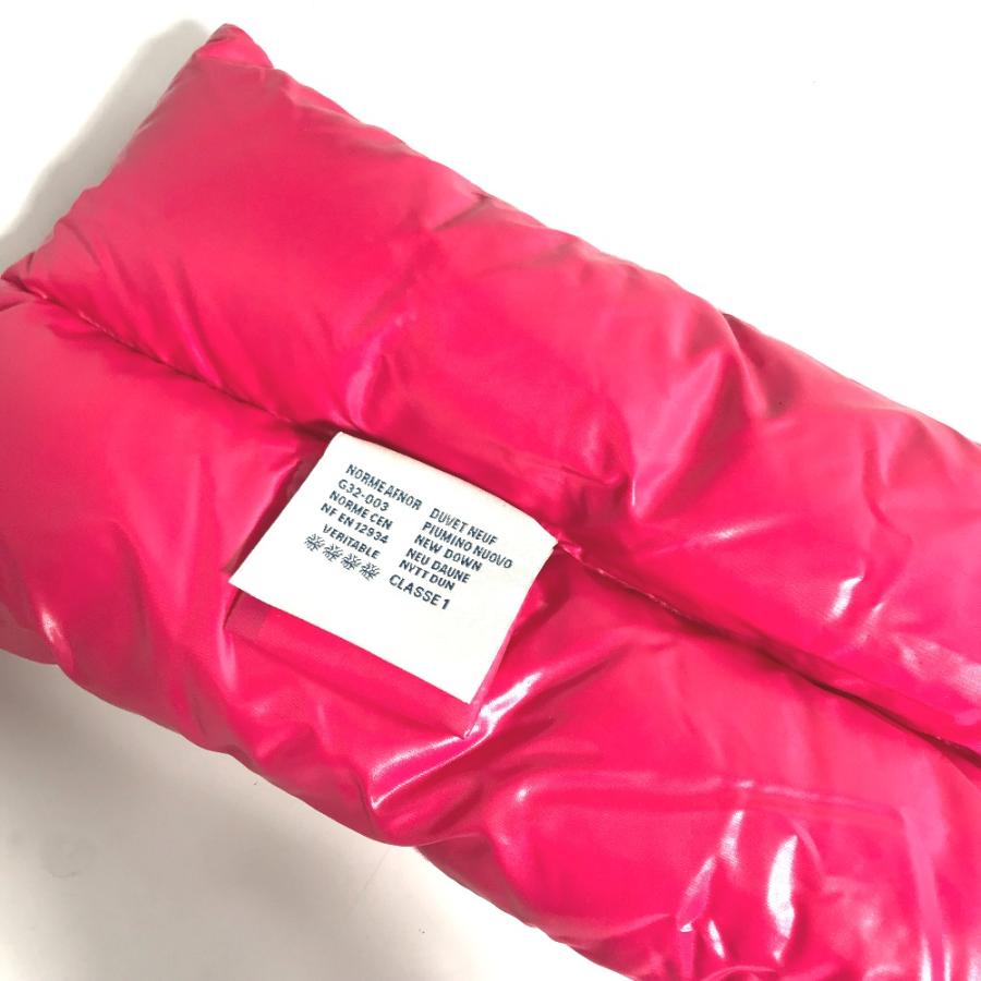 未使用 MONCLER モンクレール ダウン ベロア ロゴ マフラー ピンク レディース【中古】_5