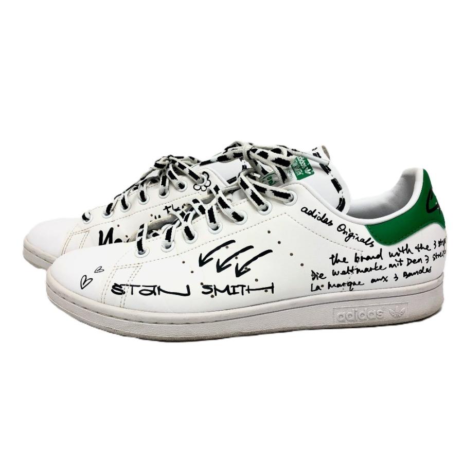 adidas アディダス スタンスミス 落書き ローカット スニーカー 靴 スニーカー ホワイト メンズ【中古】 | adidas | 02