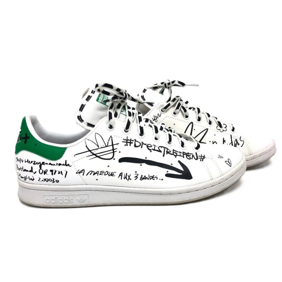 adidas アディダス スタンスミス 落書き ローカット スニーカー 靴 スニーカー ホワイト メンズ【中古】 | adidas | 05