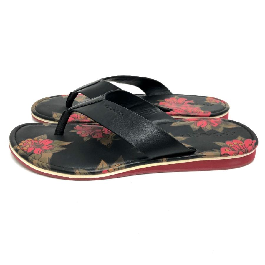 COACH コーチ 花柄 ビーチ サンダル ブラック メンズ【中古】 | COACH | 04