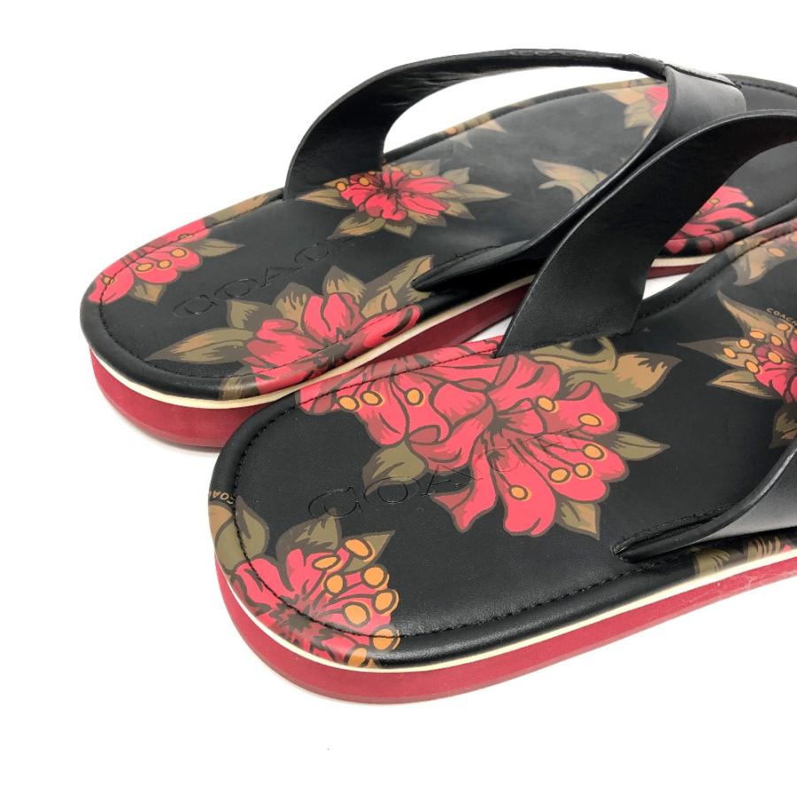 COACH コーチ 花柄 ビーチ サンダル ブラック メンズ【中古】 | COACH | 05