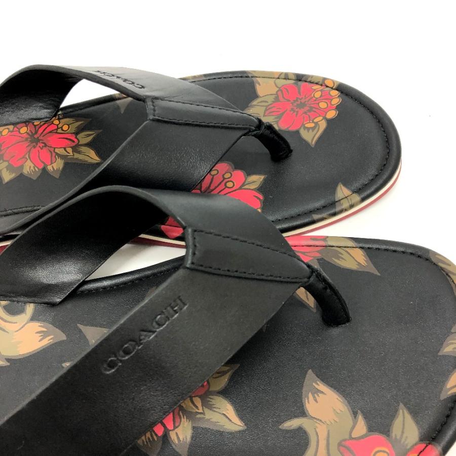 COACH コーチ 花柄 ビーチ サンダル ブラック メンズ【中古】 | COACH | 06