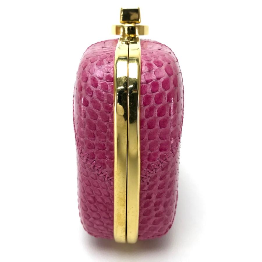 COACH コーチ ポシェット チェーンショルダー ロゴプレート付き ショルダーバッグ パイソン レディース ピンク系 | COACH | 03