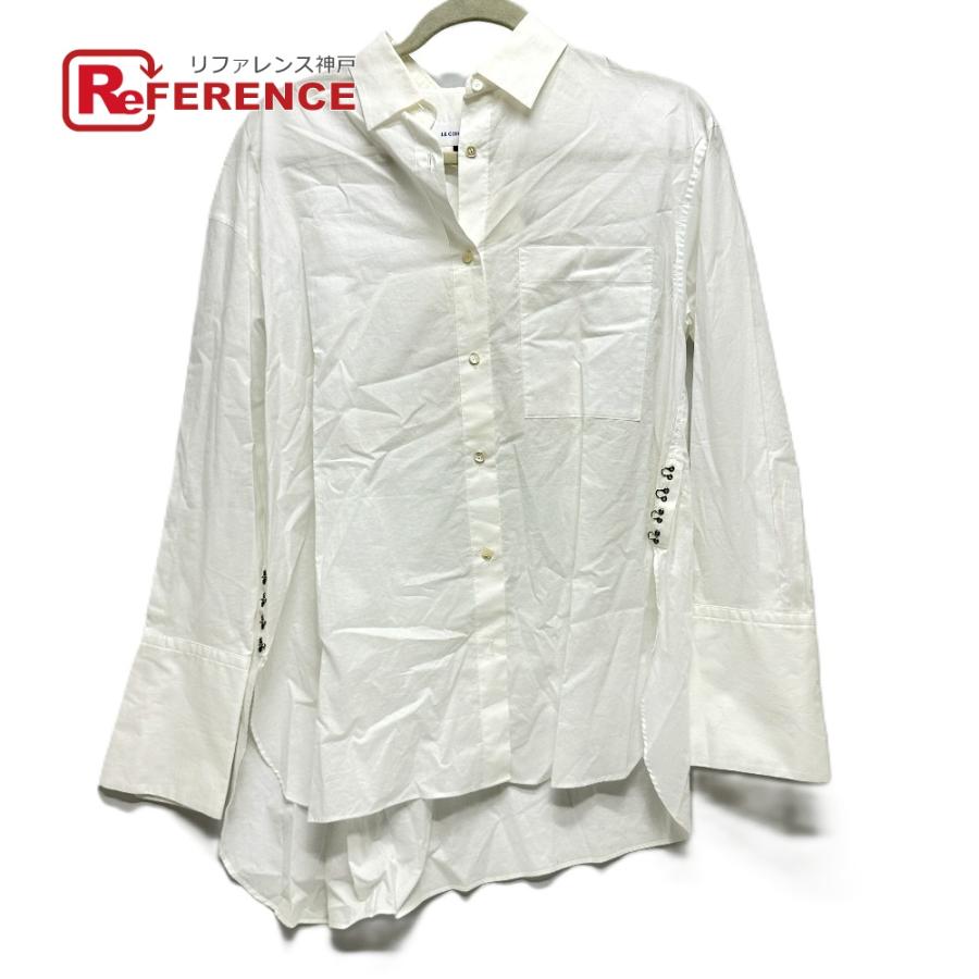 未使用 LE CIEL BLEU ルシェルブルー 19S63416 サイドホック カットソー ロングシャツ 長袖シャツ ホワイト | 