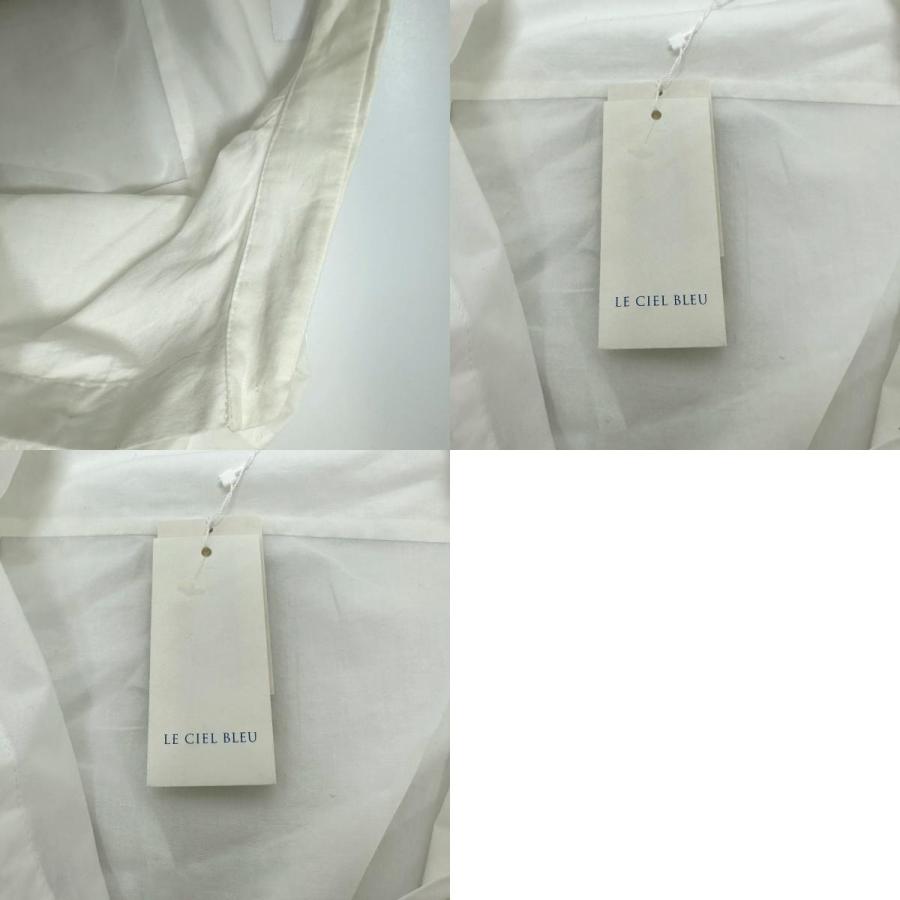 未使用 LE CIEL BLEU ルシェルブルー 19S63416 サイドホック カットソー ロングシャツ 長袖シャツ ホワイト |  | 09