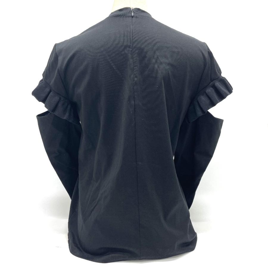 LE CIEL BLEU ルシェルブルー 長袖 ラウンドネック フリル カットスリーブ カットソー コットン レディース |  | 01