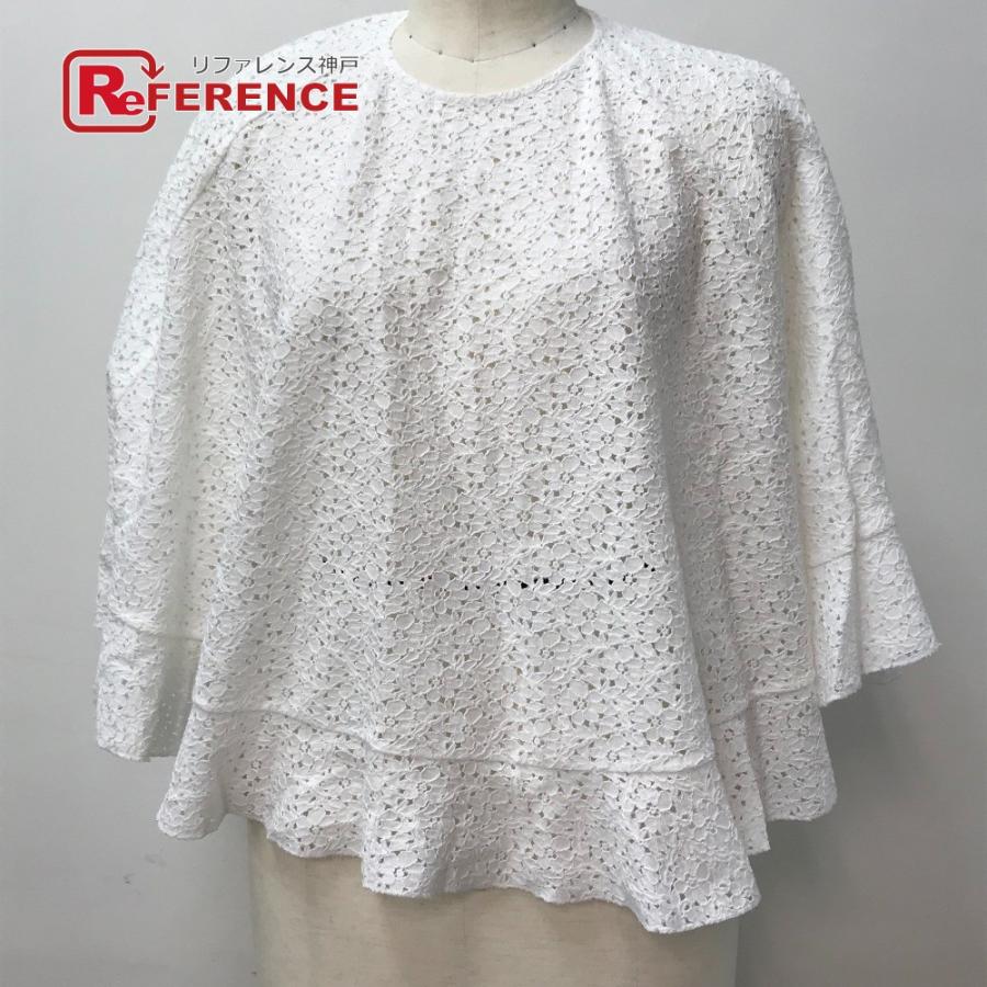 LE CIEL BLEU ルシェルブルー レース ケープ ポンチョ コットン ホワイト レディース【中古】未使用 | 