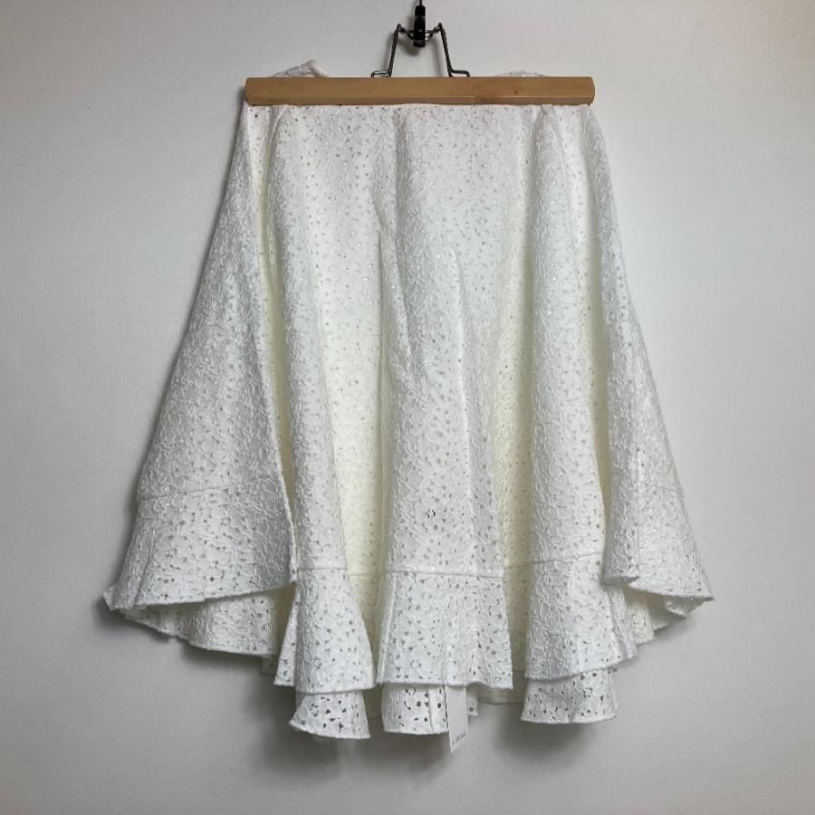 LE CIEL BLEU ルシェルブルー レース ケープ ポンチョ コットン ホワイト レディース【中古】未使用 |  | 03