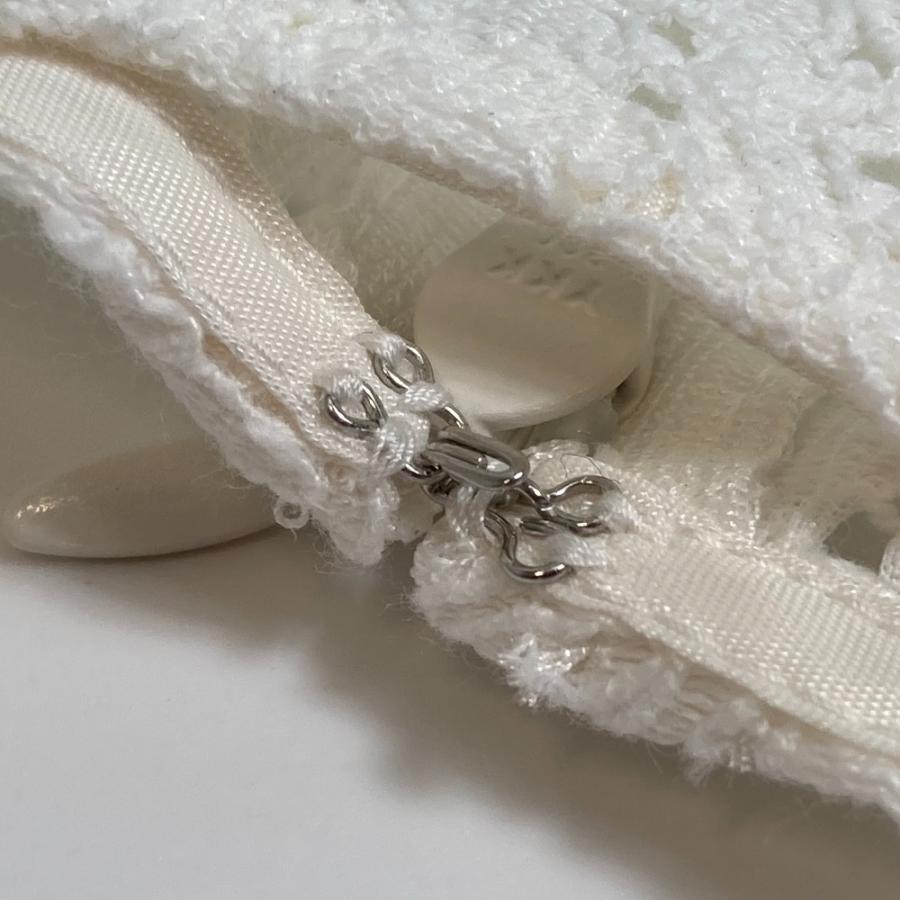 LE CIEL BLEU ルシェルブルー レース ケープ ポンチョ コットン ホワイト レディース【中古】未使用 |  | 06