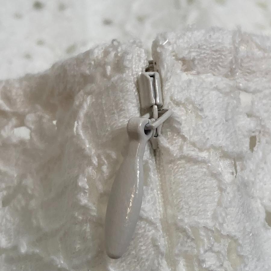 LE CIEL BLEU ルシェルブルー レース ケープ ポンチョ コットン ホワイト レディース【中古】未使用 |  | 07