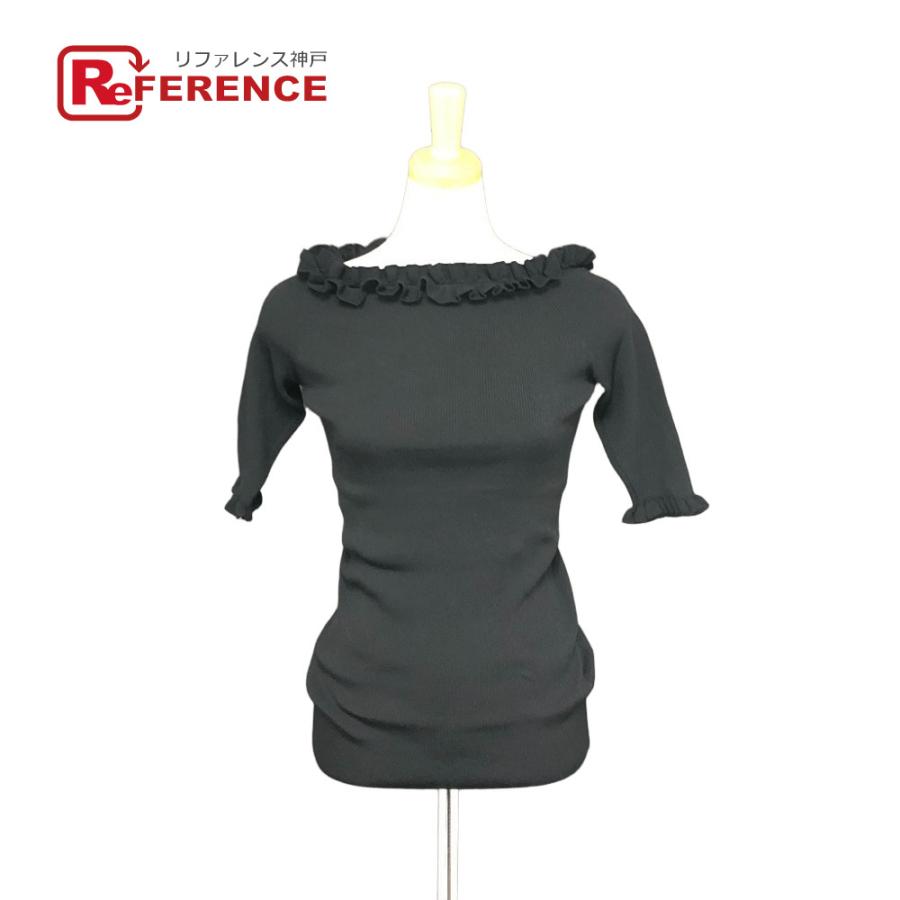 新品同様 LE CIEL BLEU ルシェルブルー 19A61103 オフショル ニット 長袖 長袖ニット ニット ブラック レディース【中古】 | 