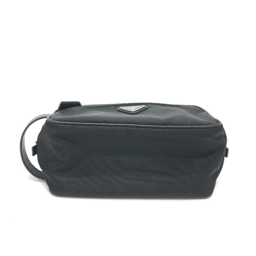 PRADA プラダ 2NA819 クラッチ トライアングルロゴ セカンドバッグ ブラック メンズ【中古】 | PRADA | 02