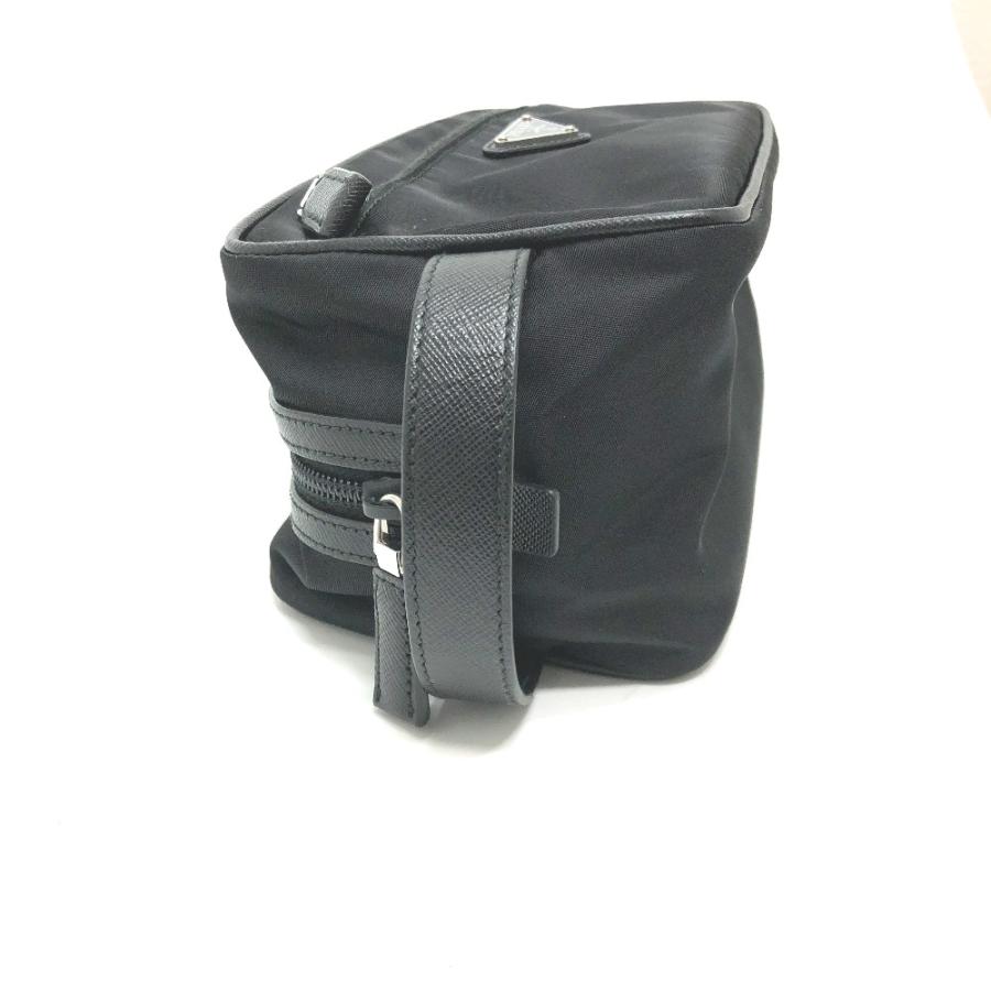 PRADA プラダ 2NA819 クラッチ トライアングルロゴ セカンドバッグ ブラック メンズ【中古】 | PRADA | 04