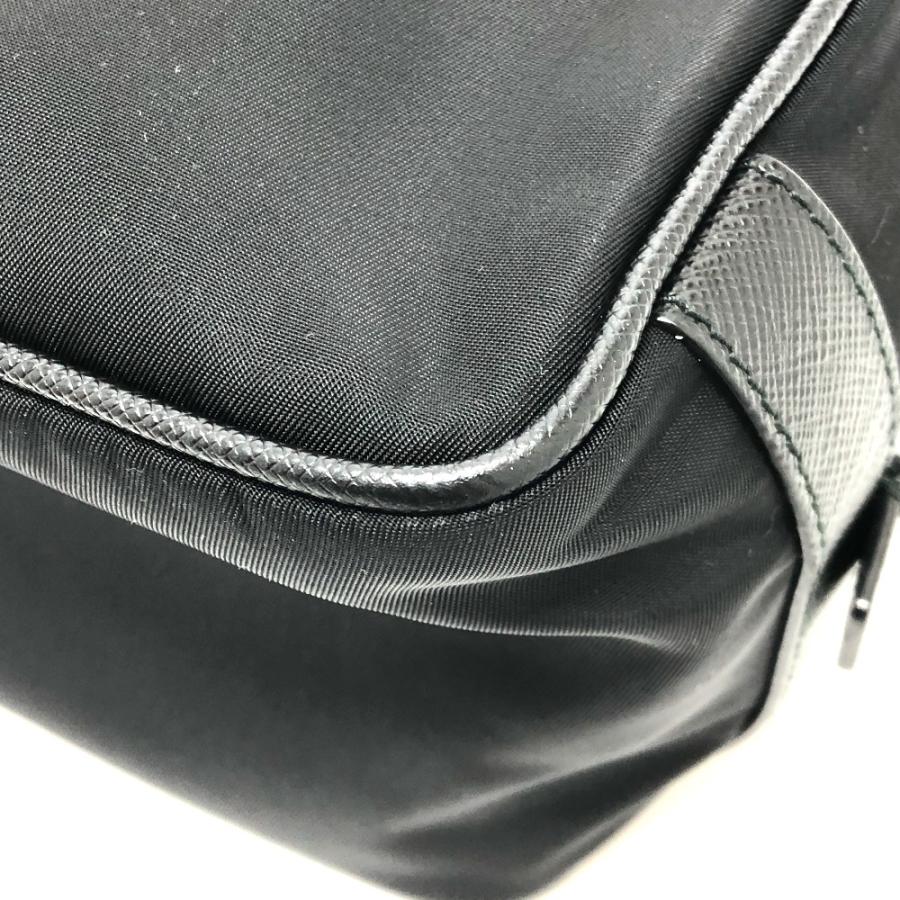 PRADA プラダ 2NA819 クラッチ トライアングルロゴ セカンドバッグ ブラック メンズ【中古】 | PRADA | 07