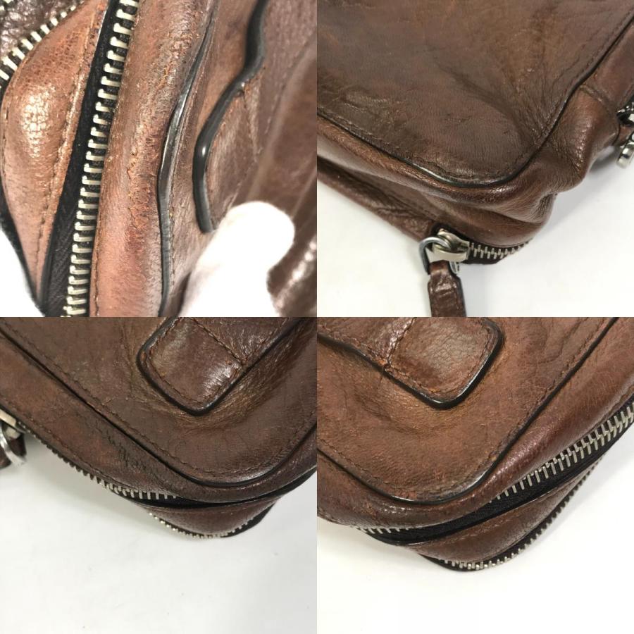 PRADA プラダ VR0052 ハンドバッグ クラッチバッグ トライアングルロゴ 三角ロゴ プレート セカンドバッグ ブラウン メンズ【中古】 | PRADA | 09