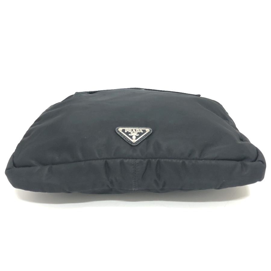 PRADA プラダ 三角プレート セカンドバッグ クラッチバック バック クラッチバッグ ブラック レディース【中古】 | PRADA | 03