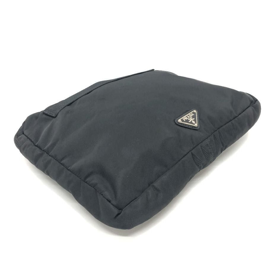 PRADA プラダ 三角プレート セカンドバッグ クラッチバック バック クラッチバッグ ブラック レディース【中古】 | PRADA | 04