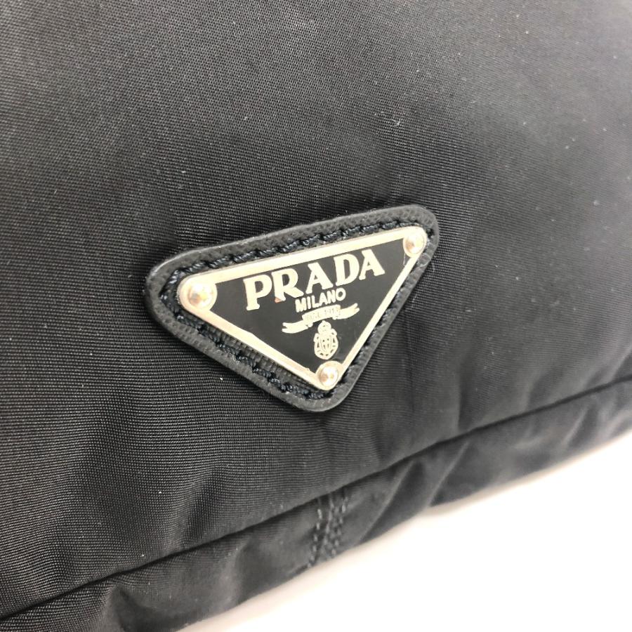 PRADA プラダ 三角プレート セカンドバッグ クラッチバック バック クラッチバッグ ブラック レディース【中古】 | PRADA | 05